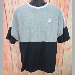 Nike Mens Colorblock T-Shirt Size Medium Gray & Black